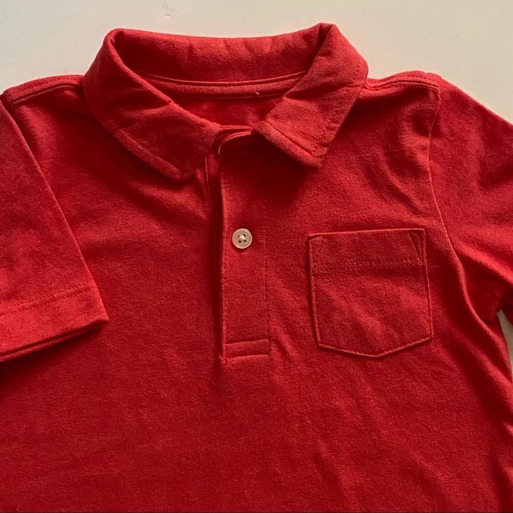 OshKosh B'gosh boys shirt size 2T Red Polo new NWT cotton Blend 24 months